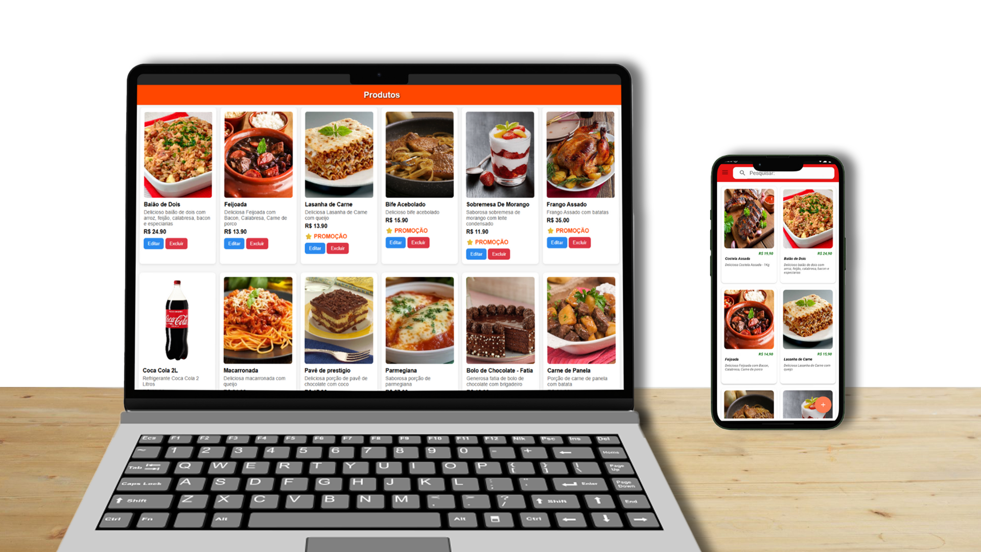 Versões Web e Mobile